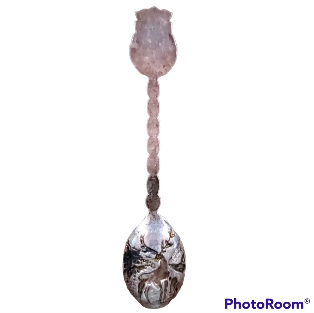 Collectable Big Buck Silver-Tone  Souvenir Deer Spoon 4.5